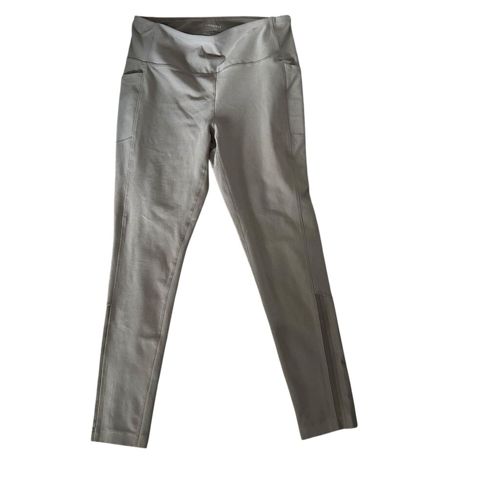Mondetta High Rise Leggings Large Tan Stretch Pockets Womens Workout Yoga Pants